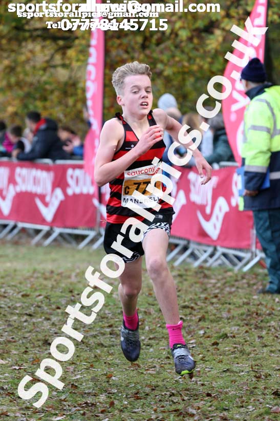 Boys under-13s National Cross Country Relay, Berry Hill Park, Mansfield. Photo:  David T. Hewitson/Sports for All Pics